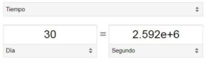 Cuantos segundos tiene un mes